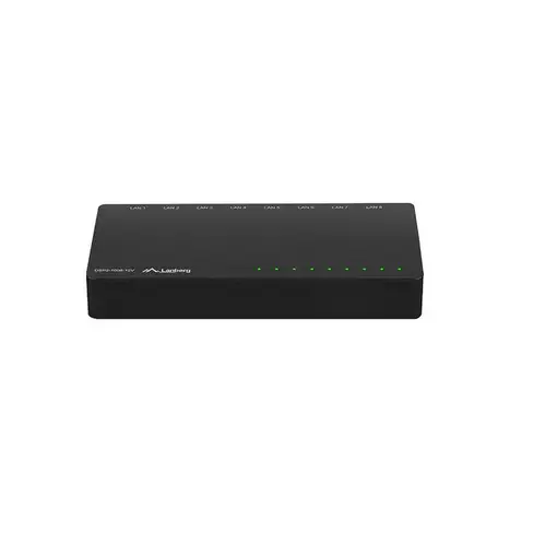 Lanberg DSP2-1008-12V switch No administrado Gigabit Ethernet (10/100/1000) Negro