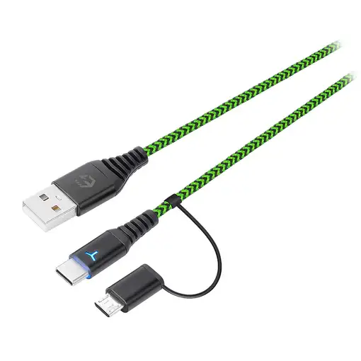 EgoGear SCH10-XX-GN cable USB 3 m USB A USB C Negro, Verde