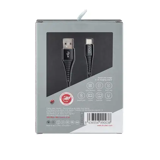 DCU Advance Tecnologic 30402055 cable USB USB 2.0 1,5 m USB A USB C Negro