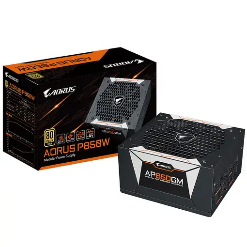 GIGABYTE GP-AP850GM unidad de fuente de alimentación 850 W 20+4 pin ATX ATX Negro