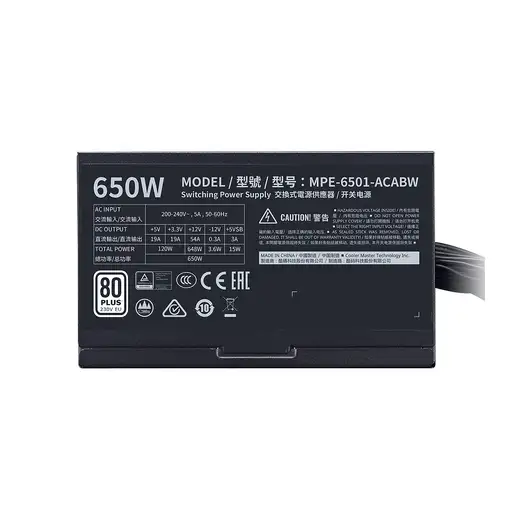 Cooler Master MWE 650 White 230V - V2 unidad de fuente de alimentación 650 W 24-pi