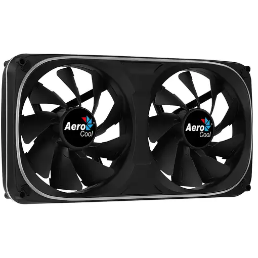 Aerocool ASTRO24 Doble Ventilador PC 12cm ARGB LED Soporte Antivibración Negro