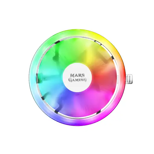 Mars Gaming MCPU120, Disipador CPU RGB TDP 120W, Silencioso PWM 12cm, Perfil Bajo