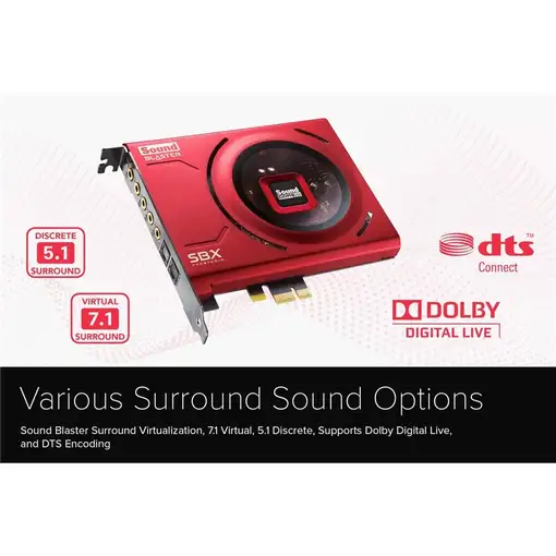 Creative Labs Creative Sound Blaster Z SE Interno 7.1 canales PCI-E