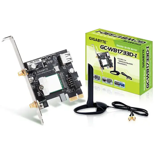 GIGABYTE GC-WB1733D-I adaptador y tarjeta de red Interno WLAN / Bluetooth 1733 Mbi