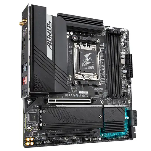 GIGABYTE B650M AORUS ELITE AX Placa base - AMD Ryzen serie 9000, VRM de 12+2+1 fas
