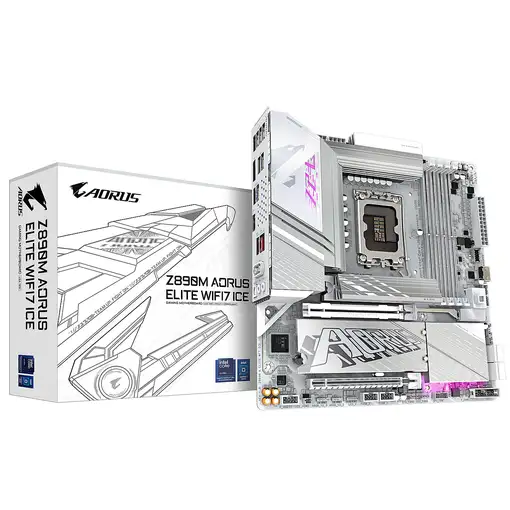 GIGABYTE Placa base Z890M AORUS ELITE WIFI7 ICE - Compatible con CPUs Intel Core U