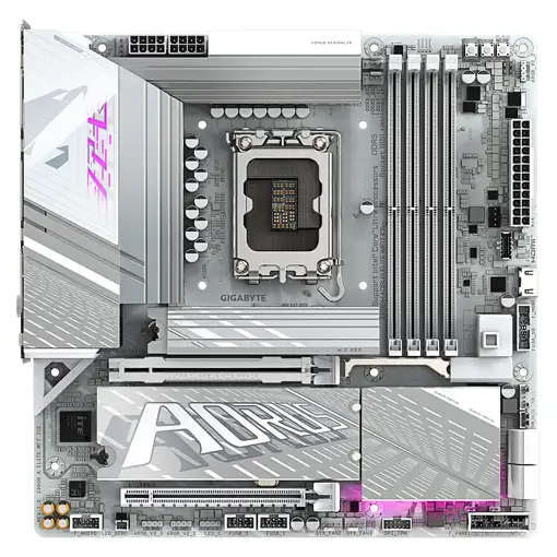 GIGABYTE Placa base Z890M AORUS ELITE WIFI7 ICE - Compatible con CPUs Intel Core U