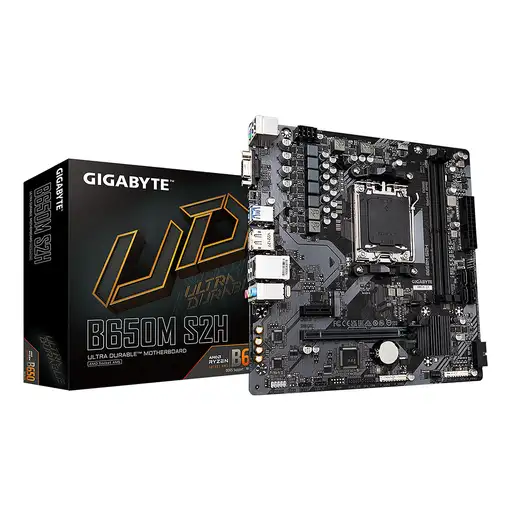 GIGABYTE B650M S2H Placa base - AMD Ryzen serie 9000, VRM de 5+2+2 fases, hasta 64