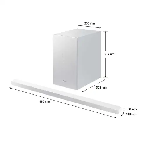 Samsung Barra de Sonido Ultra Slim HW-S701D/ZF con Subwoofer 2024