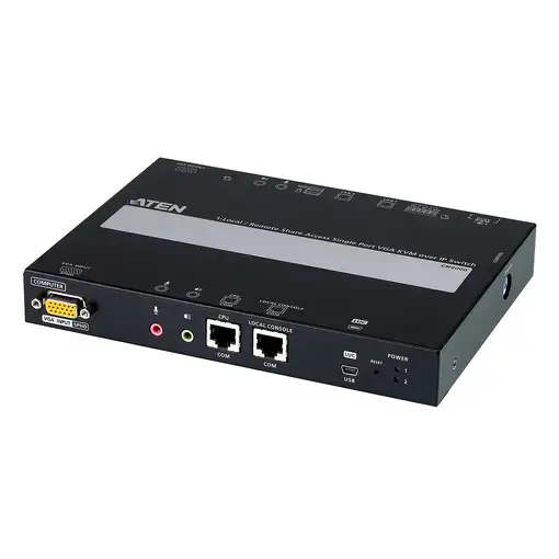 ATEN 1 switch KVM a través de IP VGA de un solo puerto para acceso a recurso compa ATEN 1 switch KVM a través de IP VGA de un solo puerto para acceso a recurso compa