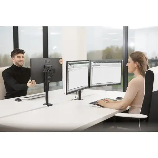 Vision VFM-DPD2B soporte para monitor 68,6 cm (27") Escritorio Negro