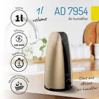 Humidificador de Aire 1L, Difusor Aceites Esenciales, 100 ml/h, AD7954, Adler