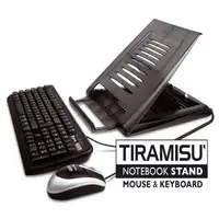 Hamlet XTMS100KM Tiramisù Notebook stand with keyboard and mouse Negro