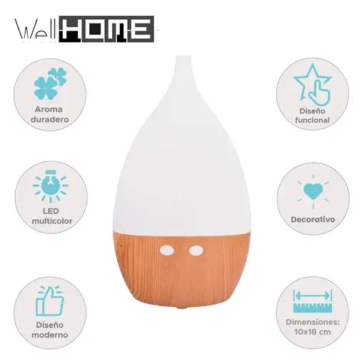 Humidificador con fragancia de lavanda y jazmín WH16103 WELL HOME
