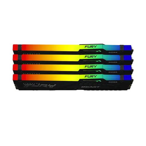 Kingston Technology FURY Beast 128 GB 5200 MT/s DDR5 CL40 DIMM (Kit de 4) RGB XMP