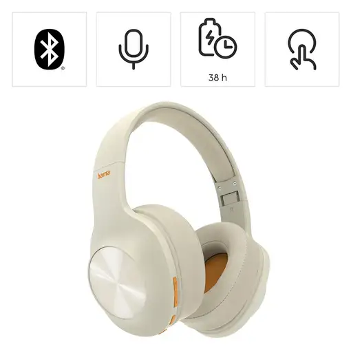 Hama Spirit Calypso Auriculares Inalámbrico Diadema Llamadas/Música Bluetooth Beig