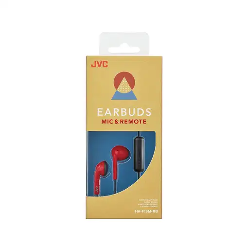 JVC HA-F19M-RB Auriculares Alámbrico Dentro de oído Llamadas/Música Rojo