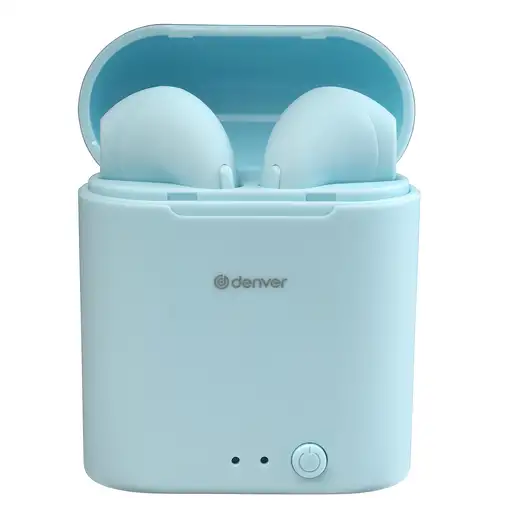 Denver TWE-46LIGHTBLUE auricular y casco Auriculares Inalámbrico Dentro de oído Mú