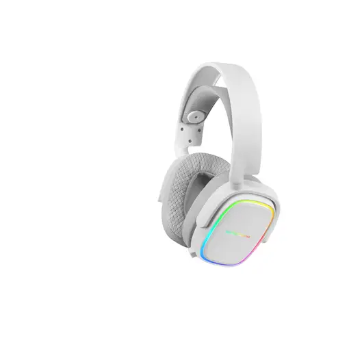 Mars Gaming MHAX Blanco, Auriculares Gaming RGB, Micrófono Extraíble, HiFi, Compat