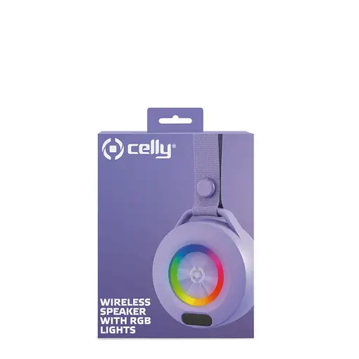 Celly LIGHTBEATVL altavoz portátil o de fiesta Altavoz monofónico portátil Violeta