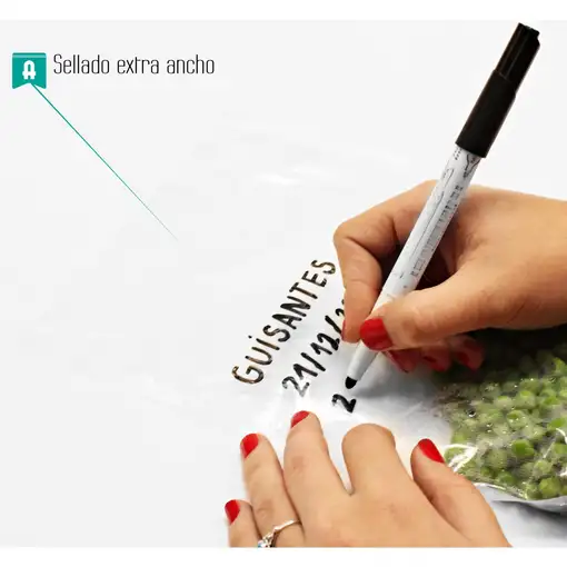 Alfa 25142 Bolsa de envasado y conservacion, sellador vacio, 20x30 cm, 50 uds