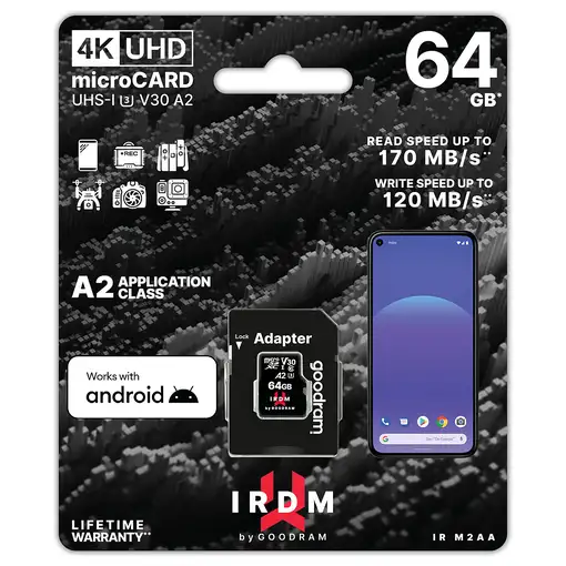 Goodram IRDM M2AA 64 GB MicroSDXC UHS-I Clase 10