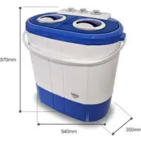 Mini Lavadora centrifugadora portátil, 3Kg Lavado, 2 Compartimentos, WM1140 BRIEBE
