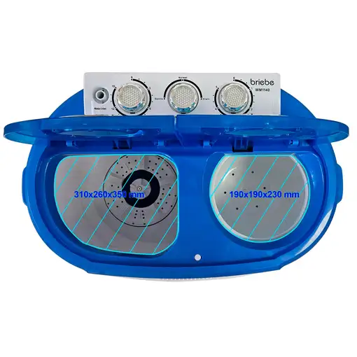Mini Lavadora centrifugadora portátil, 3Kg Lavado, 2 Compartimentos, WM1140 BRIEBE