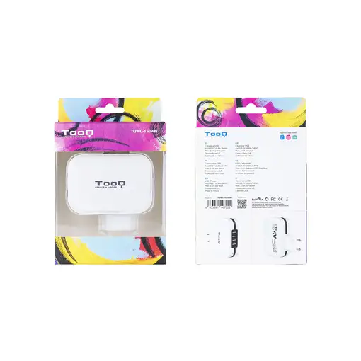 TooQ TQWC-1S04WT cargador de dispositivo móvil GPS, Mando para videojuegos, MP3, M