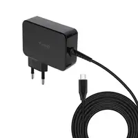 TooQ Cargador de portátil GAN USB-C PD3.0 90W, Negro