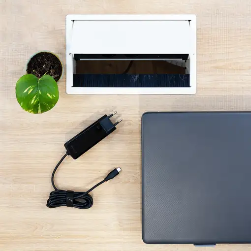TooQ Cargador de portátil GAN USB-C PD 90W, Negro