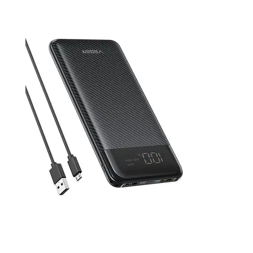 VEGER L11 10000 mAh Cargador inalámbrico Negro