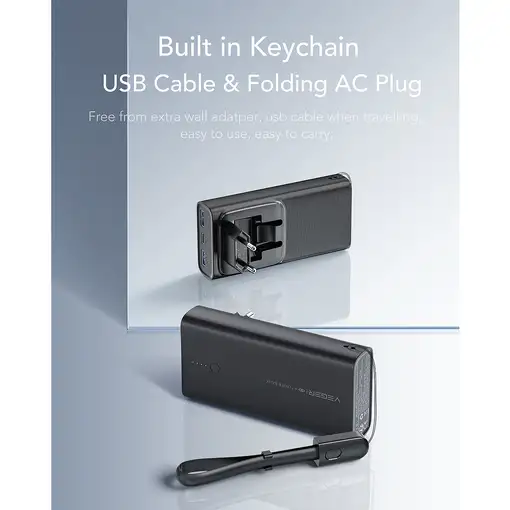VEGER ACE VG-W1146 10000mAh Powerbank with Folding EU Plug PD20W