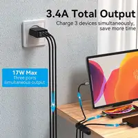 Vention Cargador de Pared FEAB0-EU/ 3xUSB
