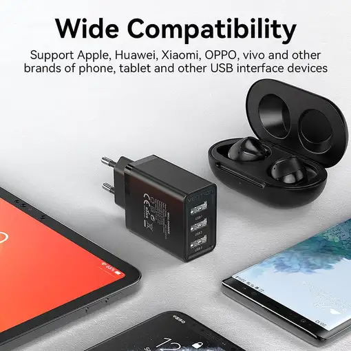 Vention Cargador de Pared FEAB0-EU/ 3xUSB
