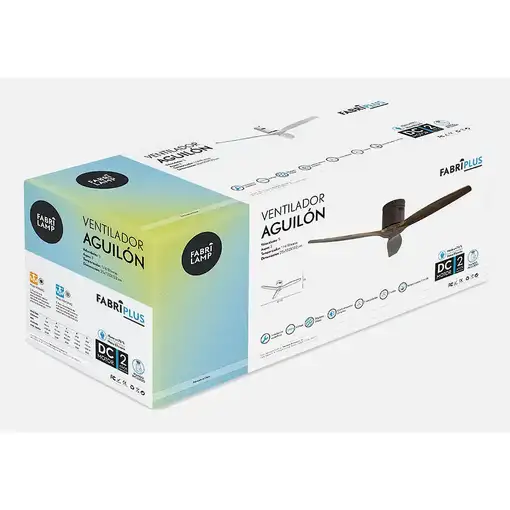 Fabrilamp 128290302 ventilador Marrón, Roble