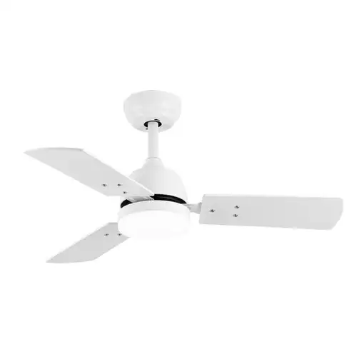 Ventilador DC Portico blanco, LED 20W, 3 aspas y 6 velocidades