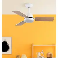 Ventilador DC Portico blanco, LED 20W, 3 aspas y 6 velocidades