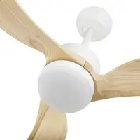 Ventilador DC Bembezar blanco/haya 107cm, LED, 3 aspas, 6 velocidades