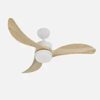 Ventilador DC Bembezar blanco/haya 107cm, LED, 3 aspas, 6 velocidades