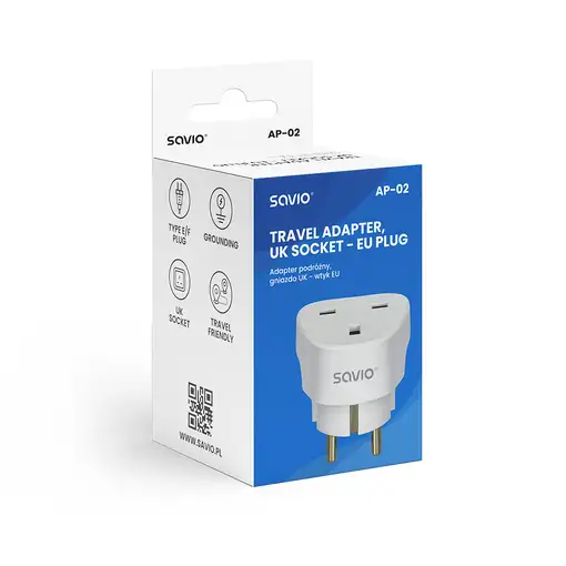 Savio AP-02 adaptador e inversor de corriente Universal 3250 W Blanco