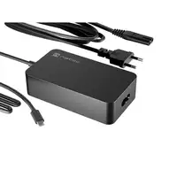 NATEC Grayling USB-C 45W adaptador e inversor de corriente Universal Negro