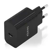AISENS Cargador GaN 20W, 1xUSB-C PD3.0, Negro