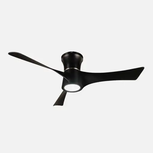 Ventilador LED negro, 6 vel., con mando, memoria y temporizador