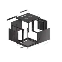Lanberg WF01-6609-00B armario rack 9U Bastidor de pared Negro