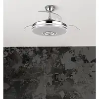 Ventilador DC Noto cromo 3 aspas LED RGB BT y altavoz