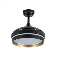 Ventilador Nalon negro/oro LED 48W 91 cm con mando