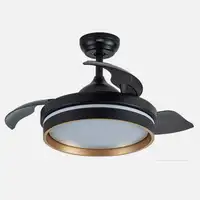 Ventilador Nalon negro/oro LED 48W 91 cm con mando