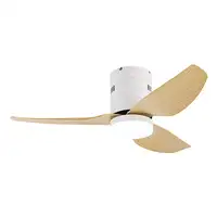 Fabrilamp Borax ventilador de techo blanco/haya led 20W con 3 aspas